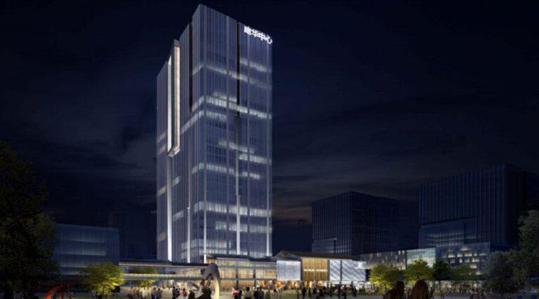 Guangzhou Jianhua Plaza Architectural facade lighting