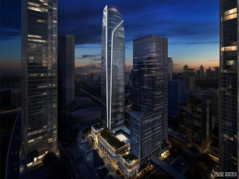 Guangzhou International Finance City Architectural facade lighting